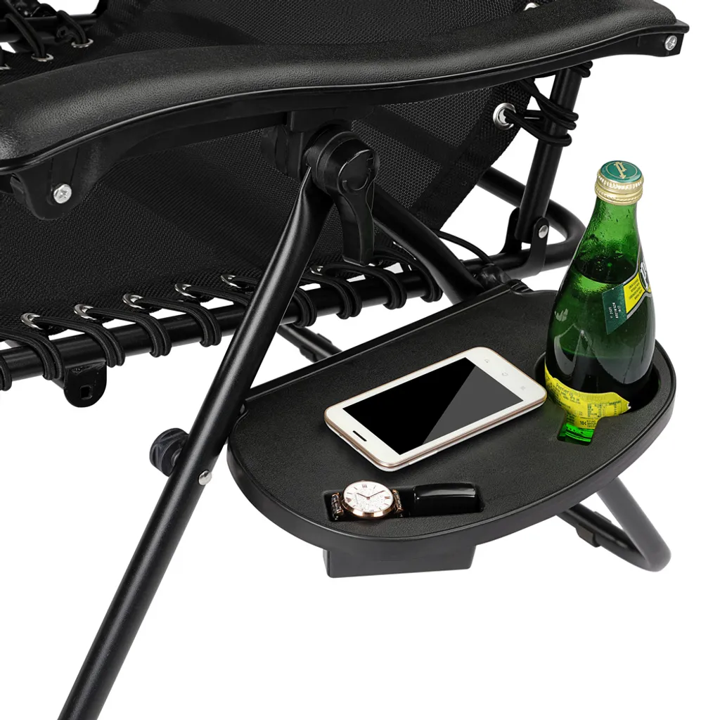 Casaria Liegestuhl Verstellbar Kopfpolster Klappbar Stahl Fußschoner Garten Liege Hochlehner Gartenstuhl, Farbe:schwarz 7 Casaria Liegestuhl Verstellbar Kopfpolster Klappbar Stahl Fußschoner Garten Liege Hochlehner Gartenstuhl, Farbe:schwarz – Bild 7