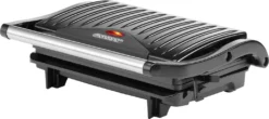 Monzana Kontaktgrill Antihaftbeschichtung BPA Frei Cool-Touch Griff Herausnehmbare Auffangschale 750W Tischgrill Sandwich Maker