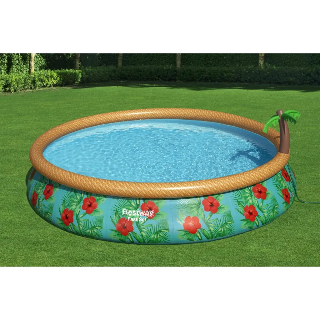 Bestway Fast Set™ Pool-Set Mit Filterpumpe "Paradise Palms", Rund, 457x84cm, 57416 8 Bestway Fast Set™ Pool-Set Mit Filterpumpe "Paradise Palms", Rund, 457x84cm, 57416 – Bild 8