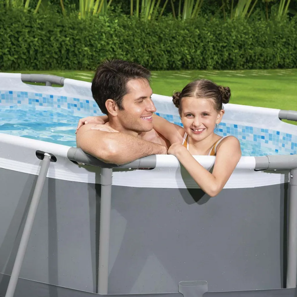 Bestway 5614A Power Steel Ovaler Oberirdischer Pool 305x200x84cmHöhe (cm): 84, Breite (cm): 305, Zusammensetzung: PVC, Länge (cm): 200, Gestalten: Oval, Maße: 3 - 3,99 M, Filterpumpe: 58381 14 Bestway 5614A Power Steel Ovaler Oberirdischer Pool 305x200x84cmHöhe (cm): 84, Breite (cm): 305, Zusammensetzung: PVC, Länge (cm): 200, Gestalten: Oval, Maße: 3 - 3,99 M, Filterpumpe: 58381 – Bild 14