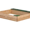 AXI Sandkasten Amy Aus Holz Mit Abdeckplane In Braun & Grün | Sand Kasten Mit Abdeckung Für Kinder Mit Sitzbank, Sitzecken & Stauraum | 115 X 115 Cm