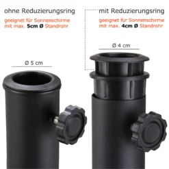 DEUBA Sonnenschirmständer Halbrund Balkon 9kg In Gussoptik Standfest Robust Aus Zement Hohe Standfestigkeit Schwarz 50cm X 31cm X 31cm Schirmständer -Grünwelt Exporteren Garten-Winkel 3577de7e4a5d6e90e7b840c85fdbfc74