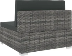 VidaXL Modular-Sofa-Mittelteil 1 Stk. + Auflagen Poly Rattan Grau -Grünwelt Exporteren Garten-Winkel 362085a9e2d30c302696ebcc4161828c