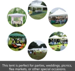 Yakimz Pavillon Verbolzung Festzelt Partyzelt Außenveranstaltungen Stahlrohre 3x6m Weiß -Grünwelt Exporteren Garten-Winkel 368b3376b573be7e8a95ef5af28b1230