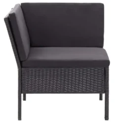 VIDAXL 3-tlg. Garten-Lounge-Set Mit Auflagen Poly Rattan Schwarz -Grünwelt Exporteren Garten-Winkel 36a562d43a1bc192b51e164d42ae58f8