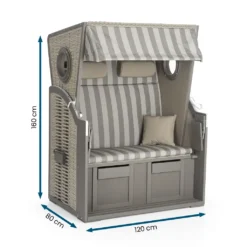 Hoberg 2-Sitzer-Strandkorb Mit Bullaugen Strandkorb Vollieger Gartenliege Ostsee Sitzer Sonneninsel Bullauge Grau Hoberg **Mit Modernem Bullauge** -Grünwelt Exporteren Garten-Winkel 36fe8183a4409f632b04ddf33db005f5