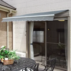 Outsunny Markise Alu-Markise Aluminium-Gelenkarm-Markise Sonnenschutz Balkon -Grünwelt Exporteren Garten-Winkel 38911887eb372c43b2124c67d2406b8f