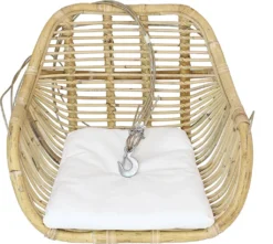 Korb-Hängesessel Rattan, Maße: 64 X 54 X 47 Cm, Gesamthöhe 180 Cm, Kissen 40 X 48 Cm -Grünwelt Exporteren Garten-Winkel 389dc69cff725519e65fb37d7bea1070