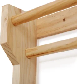 Physionics® Sprossenwand Aus Holz - Für Kinder Und Erwachsene, 195x80x14cm,100kg Max- Kletterwand, Turnwand, Klettergerüst