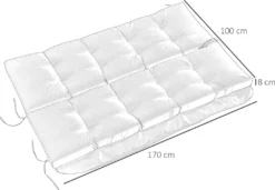 Outsunny Auflagen-Set Für Hollywoodschaukel 170 Cm Stuhlkissen Schaukelauflage Sitzkissen Gartenschaukel Gartenpolster Rückenkissen Seitenkissen Dunkelgrau -Grünwelt Exporteren Garten-Winkel 39c5baff18f8878c07b2f277ca7d1cbd