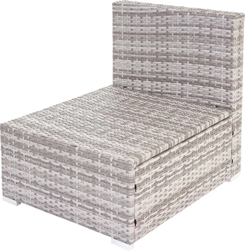 Poly-Rattan-Garnitur Busto, Gartengarnitur Sitzgruppe Sofa Lounge-Set Grau, Kissen Creme 5 Poly-Rattan-Garnitur Busto, Gartengarnitur Sitzgruppe Sofa Lounge-Set Grau, Kissen Creme – Bild 5