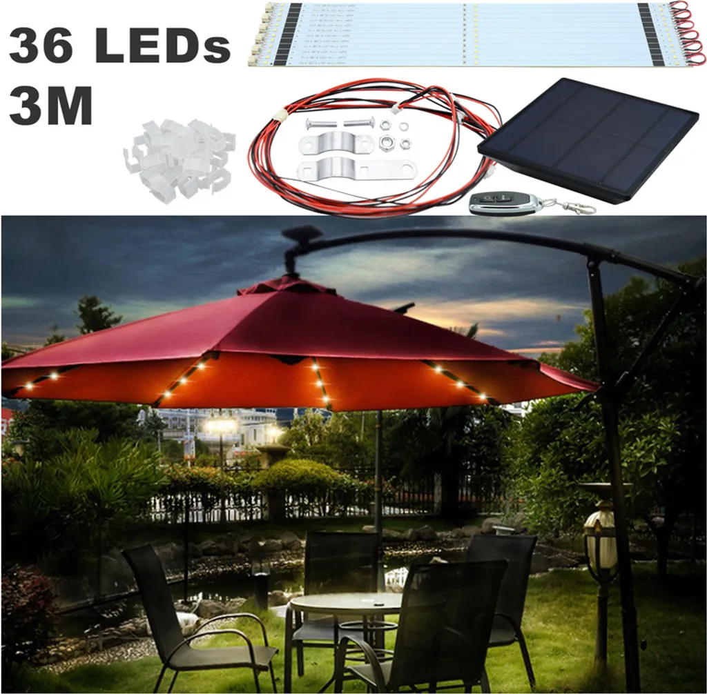 EINFEBEN 3m Sonnenschirm Mit LED Solar Ampelschirm Balkonschirm Marktschirm UV40+ Gartenschirm,Beige 4 EINFEBEN 3m Sonnenschirm Mit LED Solar Ampelschirm Balkonschirm Marktschirm UV40+ Gartenschirm,Beige – Bild 4