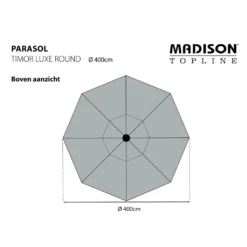 Madison Sonnenschirm Timor Luxe 400 Cm Grau PAC8P014 -Grünwelt Exporteren Garten-Winkel 3a3160aac52892ebccd2f3237fde91b8