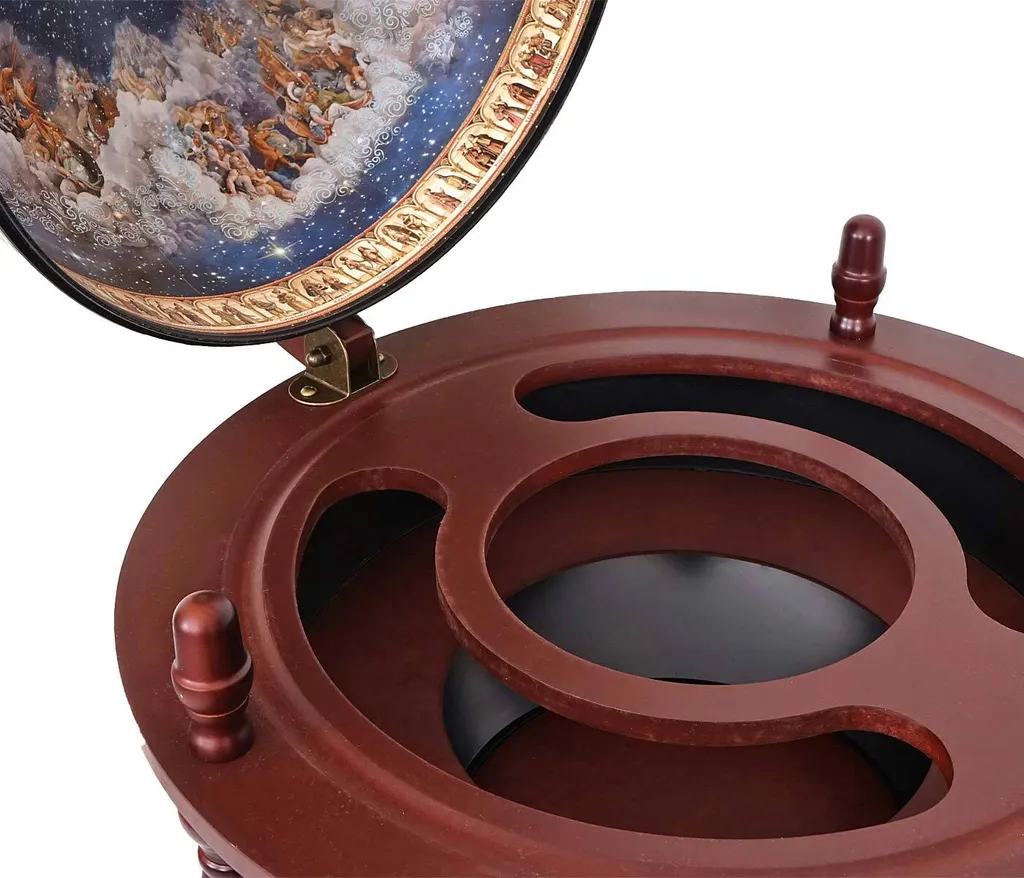 Globusbar Mit Tisch MCW-D84, Minibar Hausbar Tischbar, Weltkugel Ø 42cm Rollbar Eukalyptusholz 5 Globusbar Mit Tisch MCW-D84, Minibar Hausbar Tischbar, Weltkugel Ø 42cm Rollbar Eukalyptusholz – Bild 5