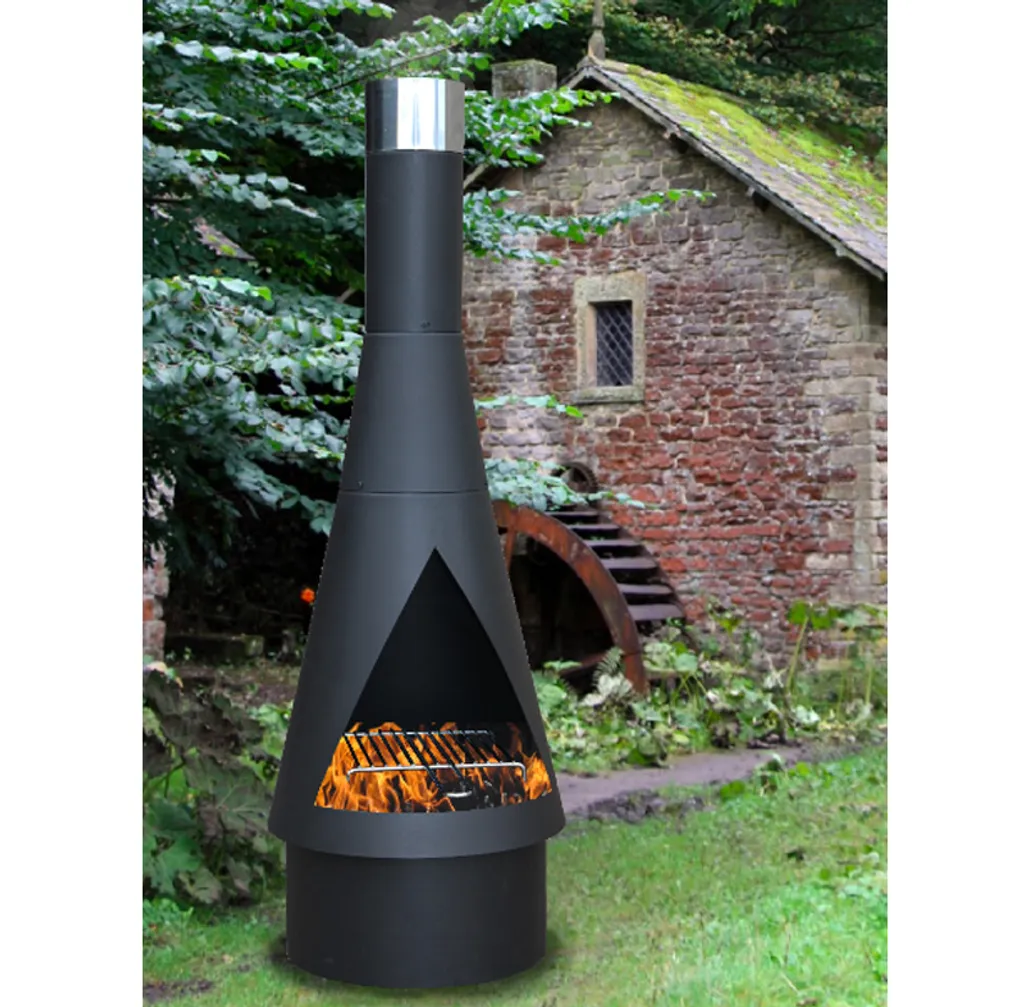 GardenmaxX - Denver Gartenkamin 160 Schwarz - Stahl - Gartenkamin - Terassenofen - Feuerstelle - 56 X 56 X 160 Cm - Schwarz 3 GardenmaxX - Denver Gartenkamin 160 Schwarz - Stahl - Gartenkamin - Terassenofen - Feuerstelle - 56 X 56 X 160 Cm - Schwarz – Bild 3