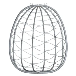 Juskys Hängesessel Aria Mit Kissen - Höhenverstellbar & Faltbar - Polyrattan Hängeschaukel Outdoor & Indoor - Korbhängesessel Silber Bis 130kg -Grünwelt Exporteren Garten-Winkel 3a4889e39ef14070303cd8323aa57f6f