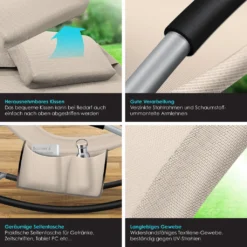 KESSER® Sonnenliege Relaxliege Schwungliege | Gartenliege | Gartenstuhl | Klappstuhl Faltbar | Liegestuhl | Schaukelsessel | Ergonomische Relaxsessel | Wetterfest | 150 Kg Belastung |, Farbe:Beige 11 KESSER® Sonnenliege Relaxliege Schwungliege | Gartenliege | Gartenstuhl | Klappstuhl Faltbar | Liegestuhl | Schaukelsessel | Ergonomische Relaxsessel | Wetterfest | 150 Kg Belastung |, Farbe:Beige -Grünwelt Exporteren Garten-Winkel 3ad7fde69ef9126bd6cd5e8ab9870e05