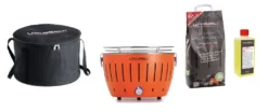 Starter-Set LotusGrill S Small G280 Mandarinenorange 4-tlg USB-Anschluß Raucharm