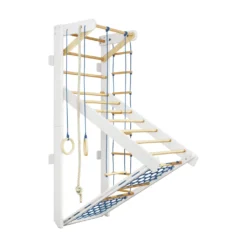 Kidsmont Weiß Sprossenwand Blau -Grünwelt Exporteren Garten-Winkel 3b5af2d978672d44ded278c863b5bda1