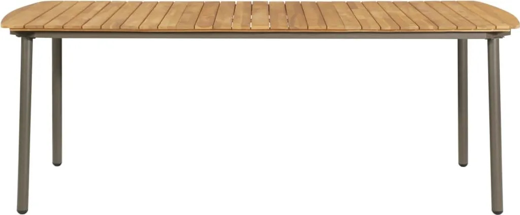 VidaXL Gartentisch 200x100x72 Cm Akazie Massivholz Und Stahl 2 VidaXL Gartentisch 200x100x72 Cm Akazie Massivholz Und Stahl – Bild 2