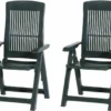 PROGARDEN Tampa SET 2x Klappsessel Grün Kunststoff M73529