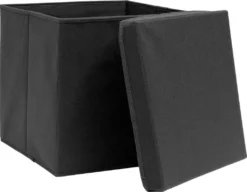 VidaXL Aufbewahrungsboxen Mit Deckel 10 Stk. Schwarz 32×32×32 Cm Stoff -Grünwelt Exporteren Garten-Winkel 3d6c4e0df08932d94a000ca8e08c5cd3