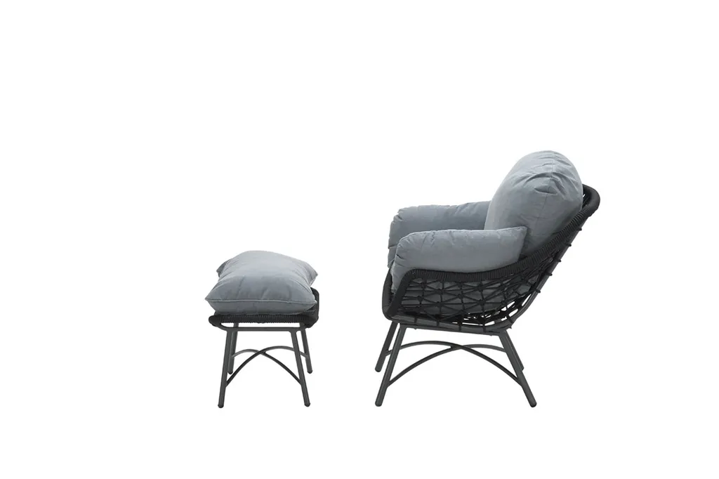 Garden Impressions Logan Relaxsessel Mit Fußbank Schwarz 7 Garden Impressions Logan Relaxsessel Mit Fußbank Schwarz – Bild 7