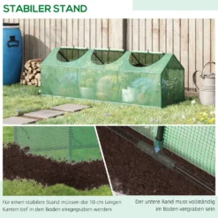 Outsunny Gewächshaus Mit Fenster PE Treibhaus Tomatenhaus Frühbeet 180x60x60cm Grün -Grünwelt Exporteren Garten-Winkel 3ebb0bed67b64e4b9fb36233a0e5c597