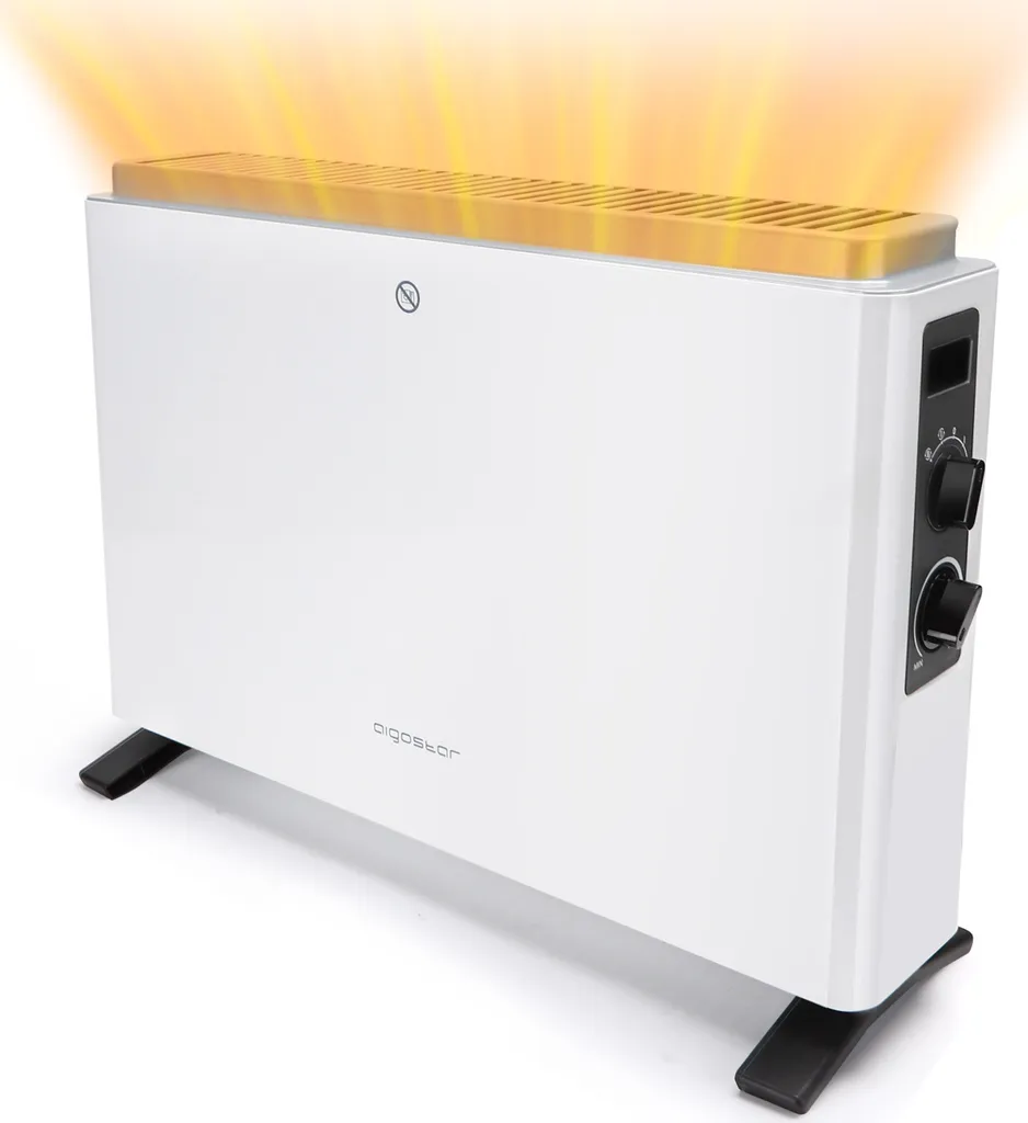 Aigostar Rylee – Heizgerät Mit 3 Einstellbaren Wärmestufen, Tragbarer Heizkörper Mit Frostwächter Stufenloser Thermosteuerung, 2000W, Schnelles Aufheizen, Leise Und Bequem, Überhitzungsschutz, Weiß 1 Aigostar Rylee – Heizgerät Mit 3 Einstellbaren Wärmestufen, Tragbarer Heizkörper Mit Frostwächter Stufenloser Thermosteuerung, 2000W, Schnelles Aufheizen, Leise Und Bequem, Überhitzungsschutz, Weiß