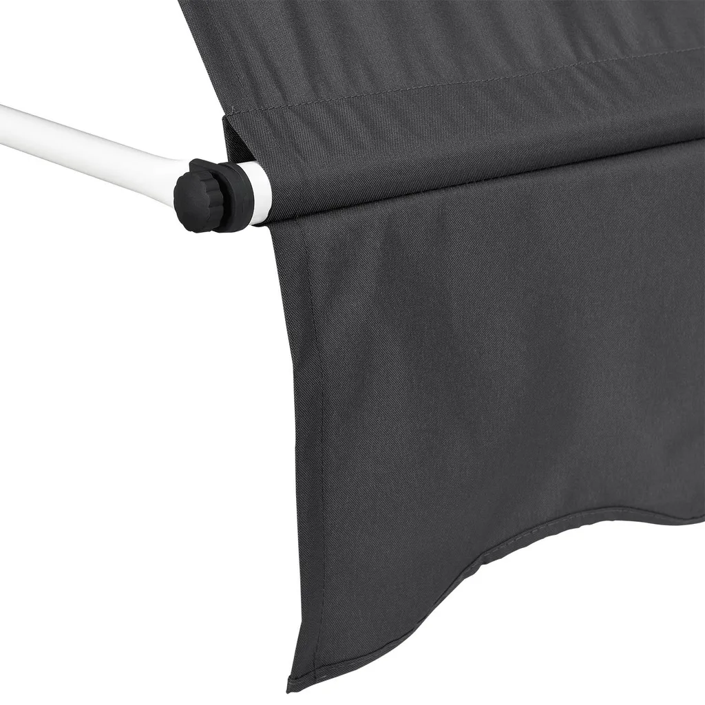 Juskys Klemmmarkise 250 X 120 Cm Mit Handkurbel - Markise Ohne Bohren - Höhenverstellbar, UV-beständig & Wasserabweisend - Balkonmarkise Balkon Grau 9 Juskys Klemmmarkise 250 X 120 Cm Mit Handkurbel - Markise Ohne Bohren - Höhenverstellbar, UV-beständig & Wasserabweisend - Balkonmarkise Balkon Grau – Bild 9