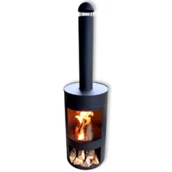 Raburg XXL Gartenkamin BERNARD In SCHIEFER-SCHWARZ, Extra Großer Design-Garten-, Terrassenofen & Feuertonne -Grünwelt Exporteren Garten-Winkel 402e8572ede3fb99080287c7d03033fa