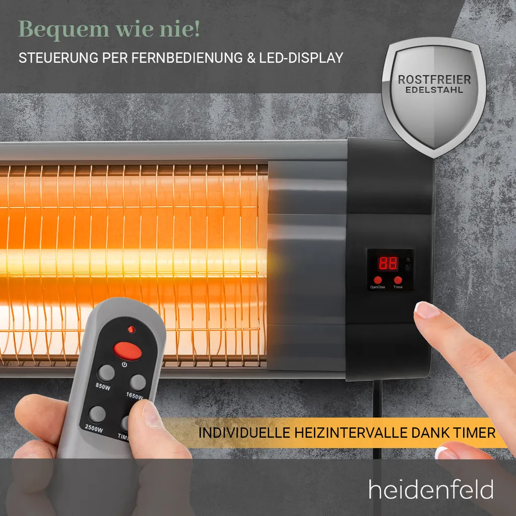 Heidenfeld Infrarot Heizstrahler IH100 5 Heidenfeld Infrarot Heizstrahler IH100 – Bild 5