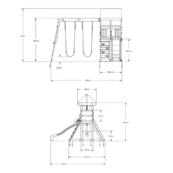 Backyard Discovery Spielturm Buckley Hill Aus Holz | XXL Spielhaus Für Kinder Mit Rutsche, Schaukel Und Kletterleiter | Stelzenhaus Für Den Garten -Grünwelt Exporteren Garten-Winkel 41c63df19732091c5def30fe1119e797