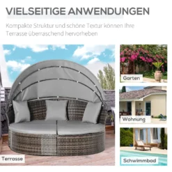 Outsunny Polyrattan Sonneninsel Mit Faltbarem Sonnendach Lounge Sonnenliege Gartenliege Garnitur Gartenset Grau 171 X 180 X 155 Cm -Grünwelt Exporteren Garten-Winkel 42ad212463d82c0158189b20dd5dcc65