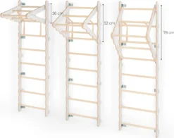 MAMOI® Klettergerüst Indoor, Sprossenwand Für Kinderzimmer Mit Rutsche, Turnringe Kinder Für Klettern, Kletterwand Und Spielgeräte, Turngeräte Mit Klimmzugstange Für Drinnen, Sportgeräte Ab 3 Jahren -Grünwelt Exporteren Garten-Winkel 42b09bcd17226fdbea7f2cb9d0238795