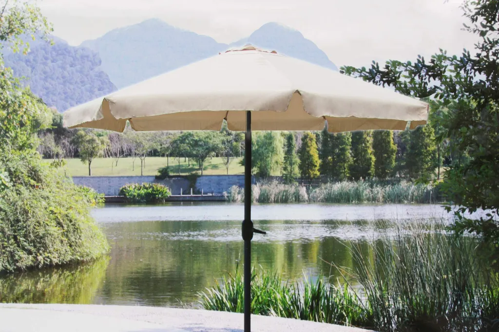 Linder Exclusiv Sonnenschirm, Gartenschirm Ø 300 Cm,mit Kurbel, Beige 8 Linder Exclusiv Sonnenschirm, Gartenschirm Ø 300 Cm,mit Kurbel, Beige – Bild 8