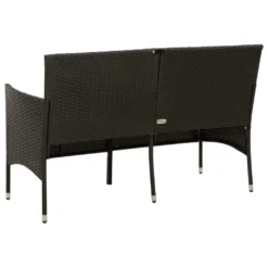 VidaXL 3-Sitzer-Gartensofa Mit Kissen Schwarz Poly Rattan -Grünwelt Exporteren Garten-Winkel 434381f10984166e92decfba8b432d6c