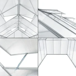 Gewächshaus Oisterwijk Glashaus Mit Fundament 370 X 190 Cm Gartengewächshaus Treibhaus Pavillon Aus Hohlkammerplatten -Grünwelt Exporteren Garten-Winkel 43bb8c75d3321aad014efba2d39e7096