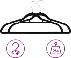 VidaXL 20 Stk. Kleiderbš¹gel-Set Anti-Rutsch Schwarz Samt -Grünwelt Exporteren Garten-Winkel 4441183369c2ea6cc16b0487c0cb05ee