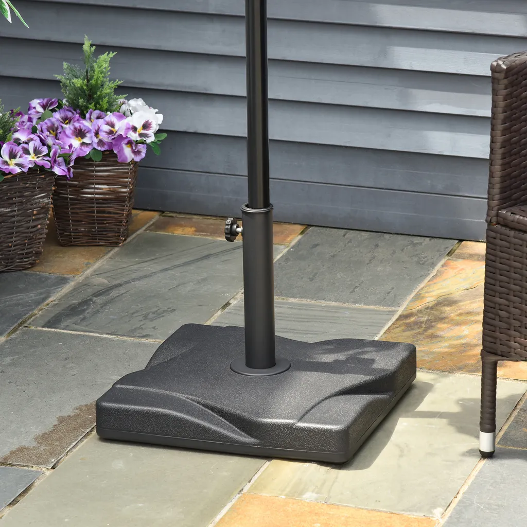 Outsunny Sonnenschirmständer 20 Kg Schirmständer Für Sonnenschirm Schirmstangen 30-38 Mm Sonnenschirmfuß Für Garten Terrasse Balkon Zement 41,5 X 41,5 Schwarz 2 Outsunny Sonnenschirmständer 20 Kg Schirmständer Für Sonnenschirm Schirmstangen 30-38 Mm Sonnenschirmfuß Für Garten Terrasse Balkon Zement 41,5 X 41,5 Schwarz – Bild 2