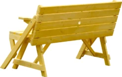 Dobar Praktische 2 In 1 Kombination Aus Tisch Und BankHolz, Sitzgarnitur Garten, Helle Lasur, 138 X 144 X 77 Cm -Grünwelt Exporteren Garten-Winkel 454c1b8338fd4345c1ce6ddf40db2cf9