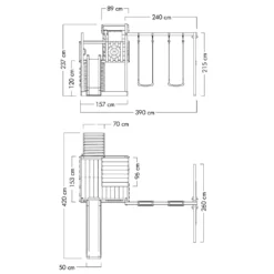 WICKEY Spielturm Klettergerüst Smart Camp Mit Schaukel & Rutsche, Baumhaus Mit Sandkasten, Kletterleiter & Spiel-Zubehör - Blau -Grünwelt Exporteren Garten-Winkel 45707815d85fca673261604be5380cf1