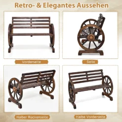 COSTWAY 2 Sitzer Gartenbank, Sitzbank Holz, Holzbank Retro-Design, Ideal Für Hinterhof, Straße, Garten 9 COSTWAY 2 Sitzer Gartenbank, Sitzbank Holz, Holzbank Retro-Design, Ideal Für Hinterhof, Straße, Garten -Grünwelt Exporteren Garten-Winkel 46687e8f9d9dbcd7f82c6709b7d48ecf