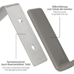 ONVAYA® Wandhalterung Für Bierzeltgarnituren | Winkel- Und Haken-Set Für Die Platzsparende Aufbewahrung Einer Kompletten Biertischgarnitur (1 Tisch Mit 2 Bänken) -Grünwelt Exporteren Garten-Winkel 46b358a9efa8d875b9bcca488d74f5cb