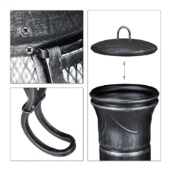 Relaxdays Terrassenofen In Silber -Grünwelt Exporteren Garten-Winkel 47fe24033744b812a6836dbfd6002901