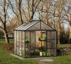 Palram - Canopia Aluminium Gewächshaus Glory 88 | Grau | 244x244x268 Cm -Grünwelt Exporteren Garten-Winkel 4840b31b18378bd77078312b6dcda4d1