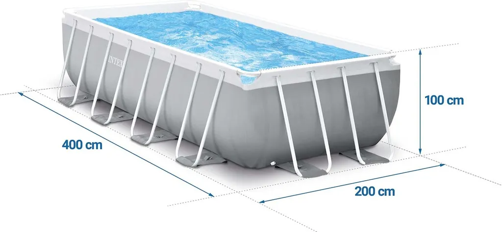 Intex Frame Pool Set Prism Quadra 400 X 200 X 100 Cm 18 Intex Frame Pool Set Prism Quadra 400 X 200 X 100 Cm – Bild 18