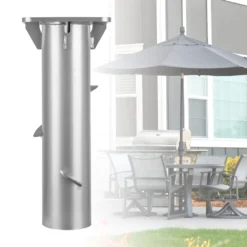 EINFEBEN Universal Bodenplatte Metall Sonnenschirmstaender Fuer Sonnenschirm Ampelschirm Kurbelschirm Bodentraeger Bodenanker Einfache Montage 16 X 16 Cm