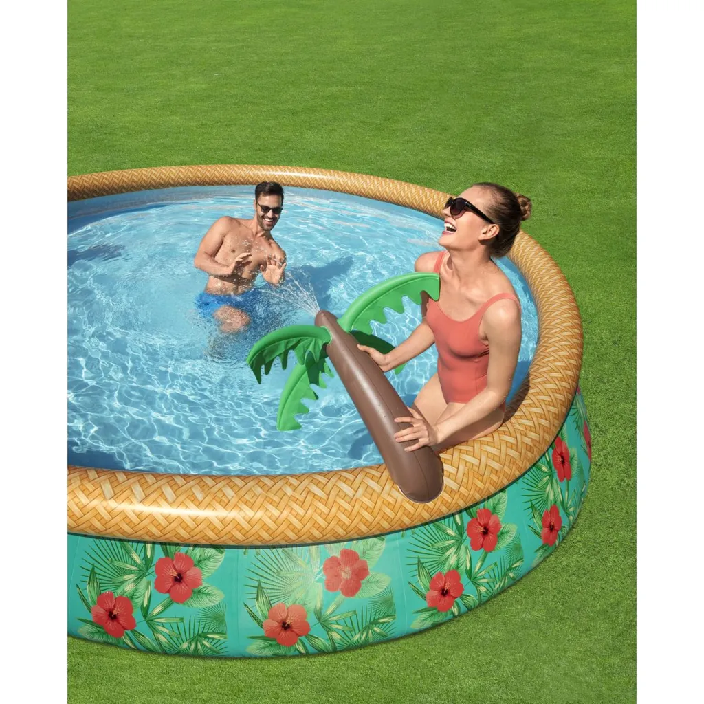 Bestway Fast Set™ Pool-Set Mit Filterpumpe "Paradise Palms", Rund, 457x84cm, 57416 5 Bestway Fast Set™ Pool-Set Mit Filterpumpe "Paradise Palms", Rund, 457x84cm, 57416 – Bild 5