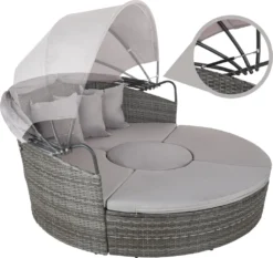 Tectake Sonneninsel Rattan Mit Aluminiumgestell Und Sonnendach - Grau 18 Tectake Sonneninsel Rattan Mit Aluminiumgestell Und Sonnendach - Grau -Grünwelt Exporteren Garten-Winkel 49967dfcd54b4832376a85915c47dc74